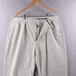 Vintage Polo Ralph Lauren Chino Andrew Pant Khaki Pleated Mens 40x32 Casual